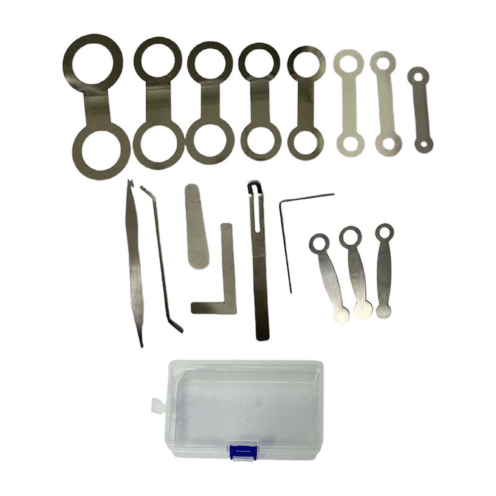 Juego de herramientas para reparación de instrumentos viento Para madera Accesorios esenciales para saxofón para una fácil reparación y mantenimiento Fundas para llaves Kit herramientas