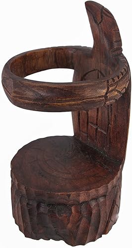 Miniatura 4 de OMA Soporte para botella de vino de tortuga tallada en madera maciza Decoración de tortuga marina