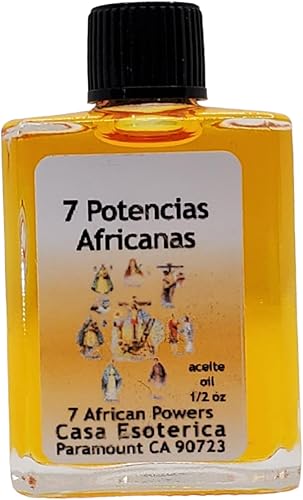 Magick Space Aceite de unción espiritual (7 potencias africanas aceite) 7 aceite de poder africano - Protección y fuerza - Dibuja energía positiva y