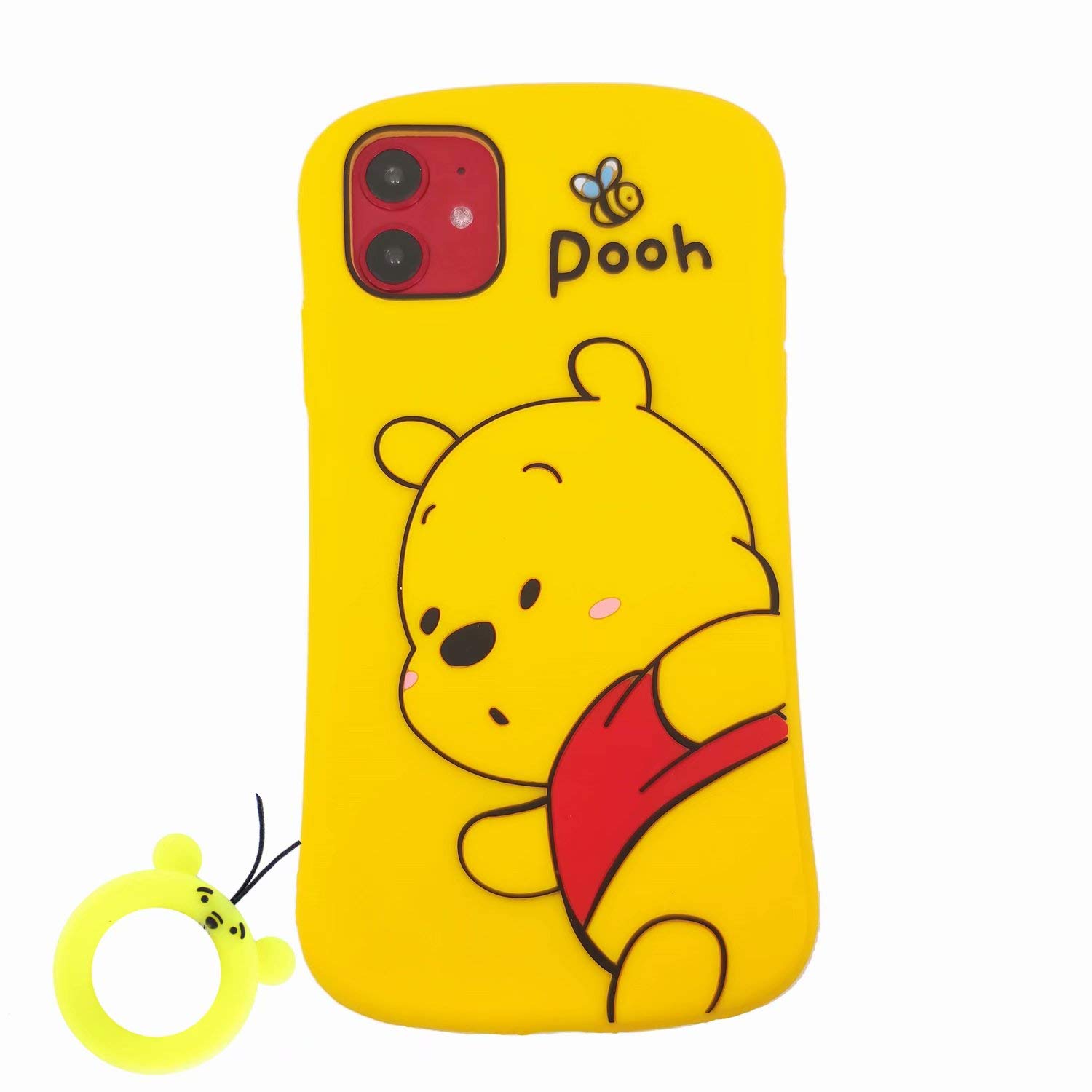 Maoerdo Case Compatible with iPhone 12 Pro Max Cute 3D Cartoon Character Design Soft Silicone Rubber Cover for iPhone 12 Pro Max 6.7 inch 2020 (Yellow Bear)