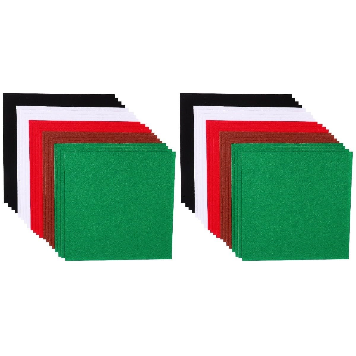 SEWACC 40stücke Bastelfilz Blätter Im Weihnachtsdesign Bunte Filzplatten Für Kreative Handarbeiten Und Dekorationen Für Weihnachtsprojekte