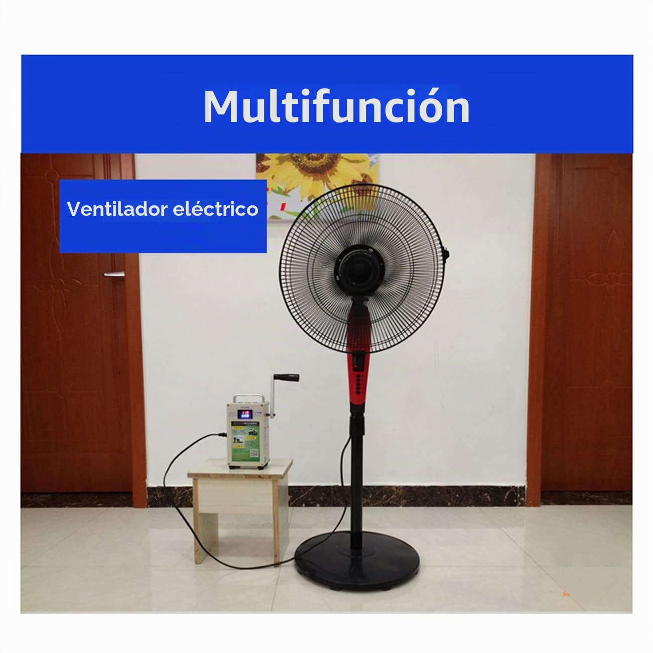 Generador de manivela Manual de 150 W / 500 W Generador de Carga USB portátil de Mano de Emergencia, generador de CC de manivela Manual para Acampar Actividades al Aire Libre,150W