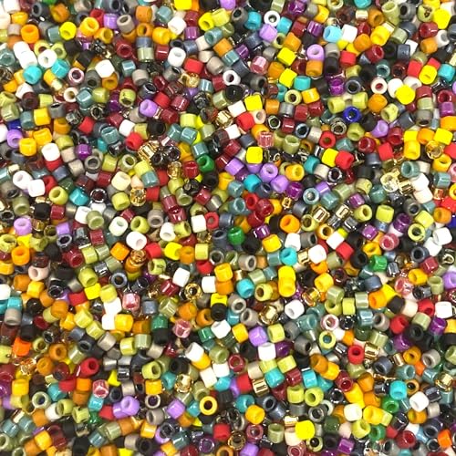 Miyuki Delica 11/0 Seed Beads - Glass Beads Bulk 5 Grams & Size 1.6mm 1000 Pieces Glass Seed Beads (Mix)