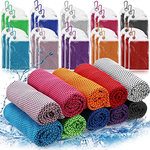 Redbaker 30 Pcs Cooling Towels 3 Sizes 40/35/31