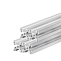 Vista 1 de Perfil de extrusión de aluminio plateado 2020 con cuatro agujeros, riel lineal 2020, máquina de marco de perfil de aluminio, impresora 3D, banco