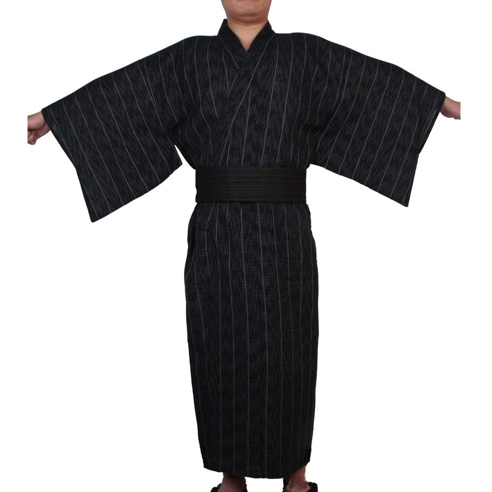 FANCY PUMPKIN Jinbei Men's Japanese Yukata Japanese Kimono Home Robe Pajamas Dressing Gown-image-43