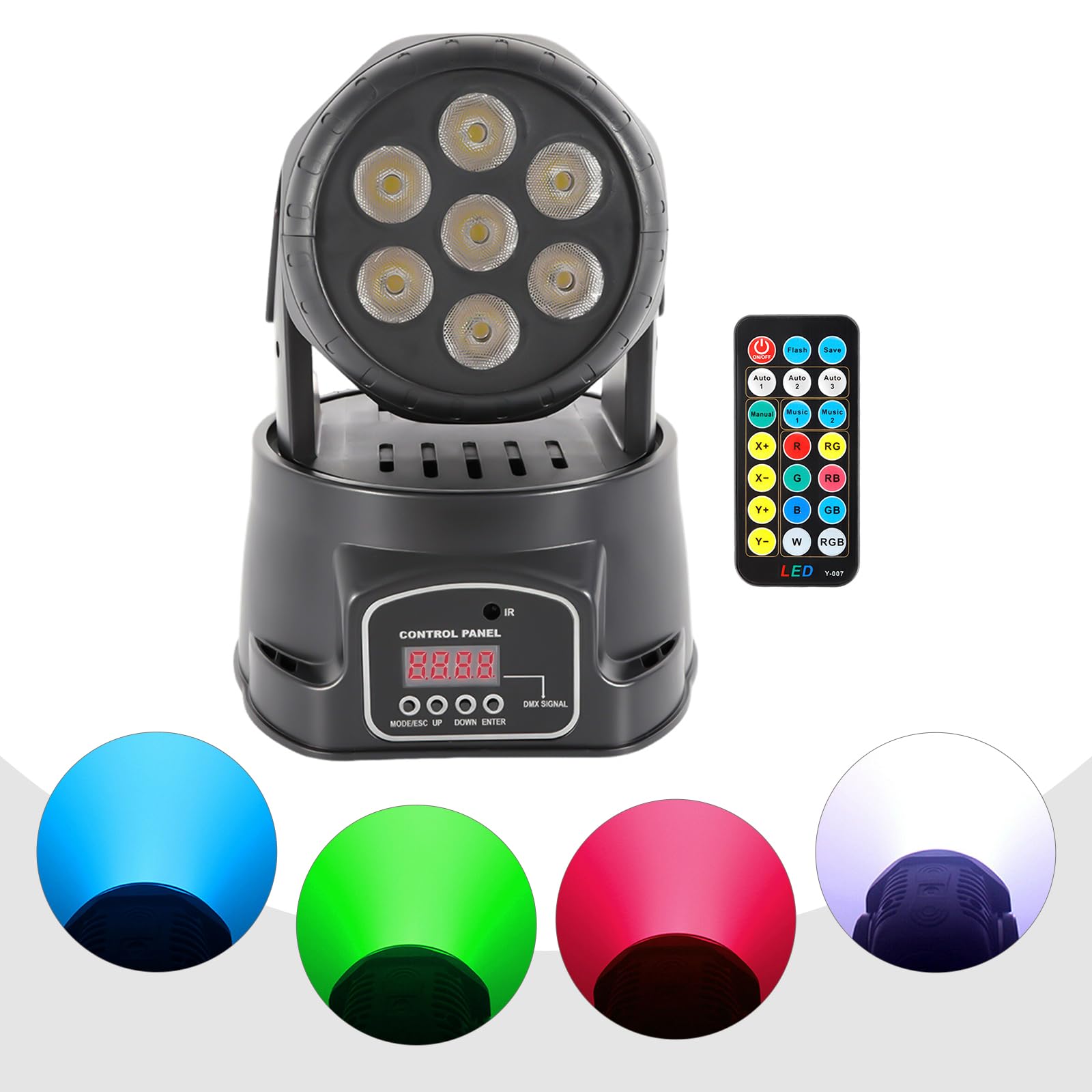 Reflektor LED, oświetlenie sceniczne, oświetlenie imprezowe RGB DMX512, oświetlenie dyskotekowe, reflektor z pilotem zdalnego sterowania, oświetlenie sceniczne, oświetlenie sceniczne z wieloma