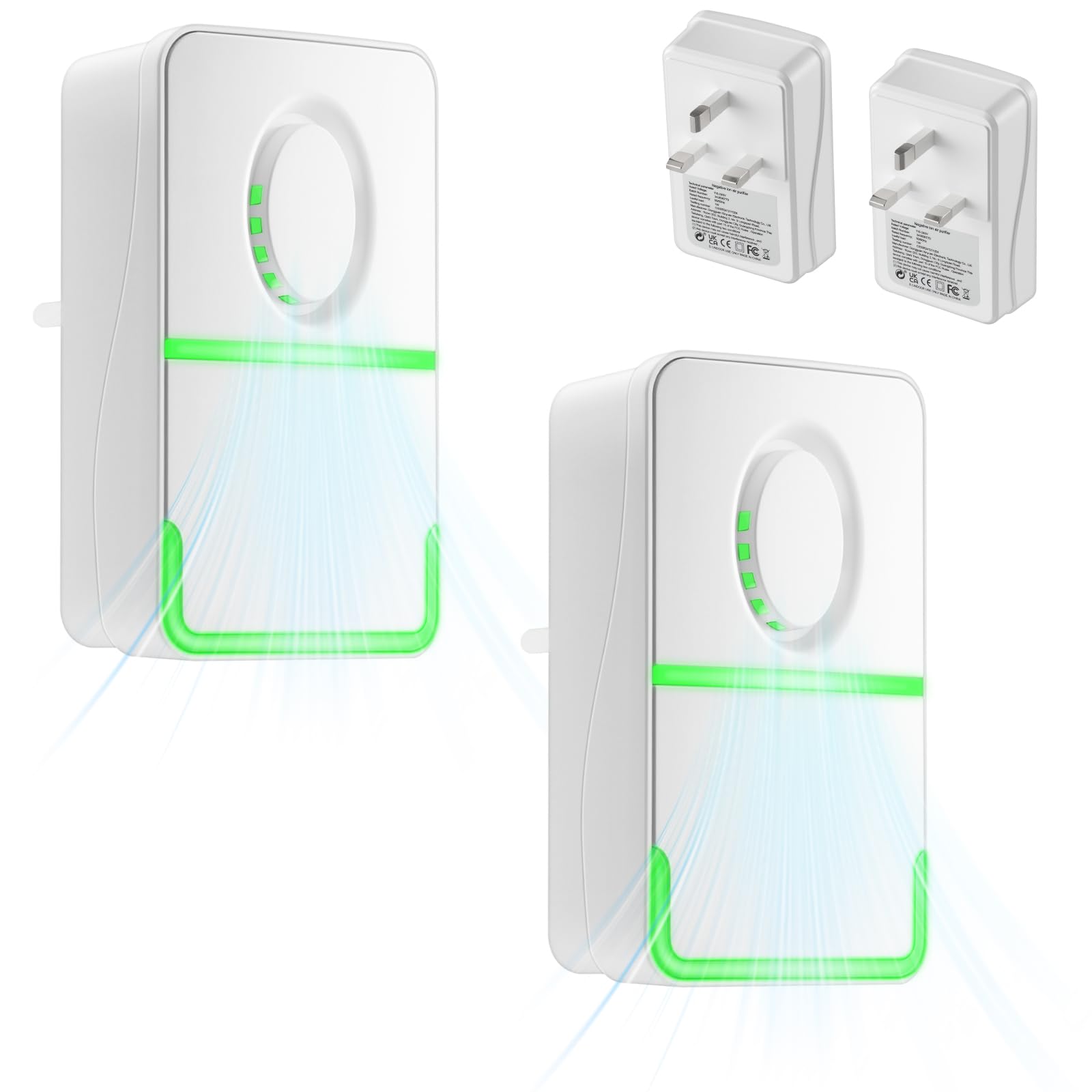 2 Pack Air Purifier for Bedroom/Home,In Negative Ion Air Purifier with Quiet Sleep Mode,Pl...