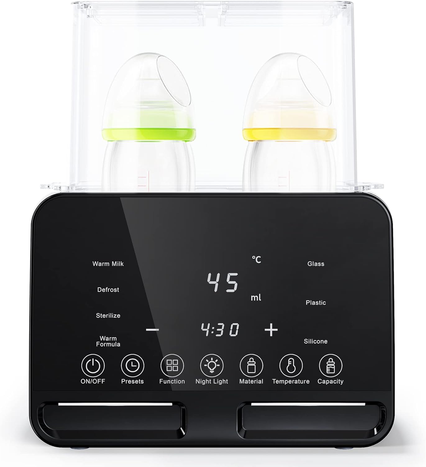 ZHIUGUZILLA Baby Bottle Warmer Baby Milk Warmer Steam Baby Bottle and Dryer 8in1 Fast