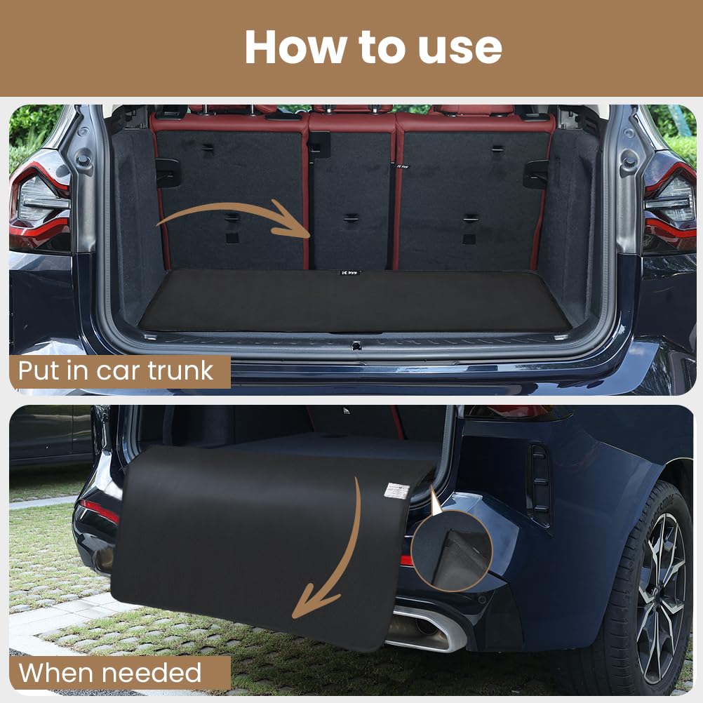 KYG Telo Bagagliaio Auto per Cani Impermeabile Telo Auto per Cani Bagagliaio Durevole Telo Baule Auto per Cani, Taglia Universale 105x80cm