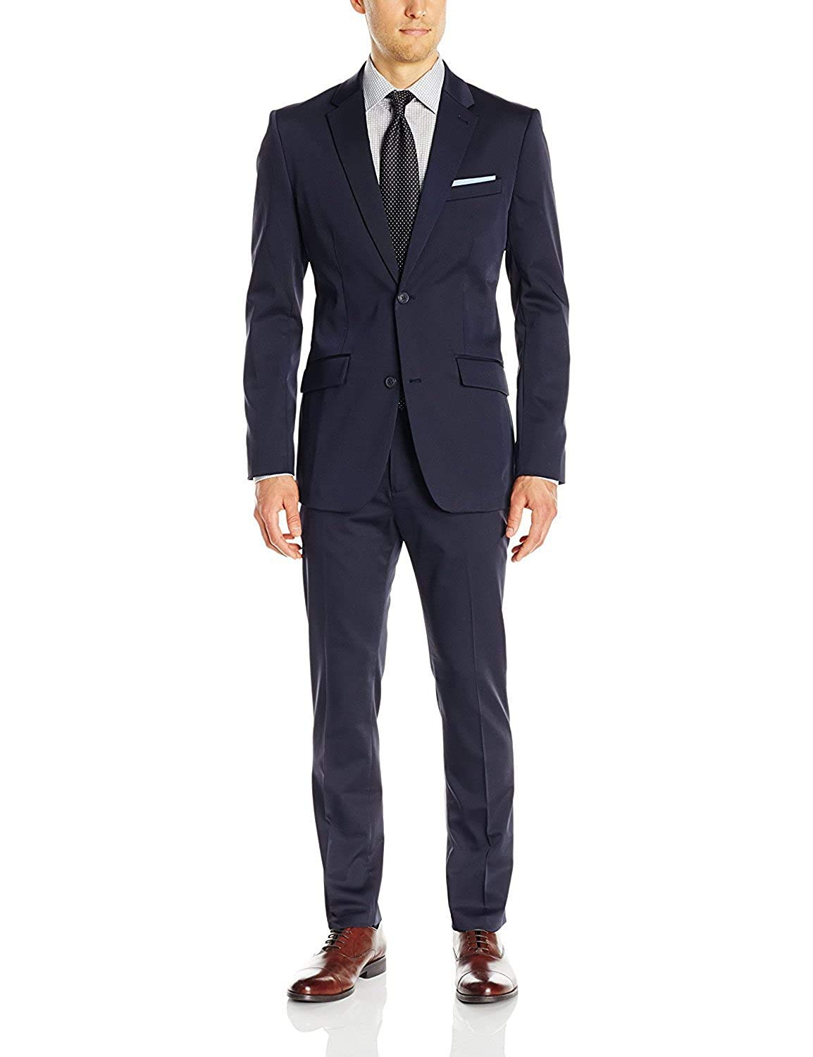 risani Men’s 2 Piece Solid Regular Fit Suit Set with Coat and Trouser (Black)-picture-43