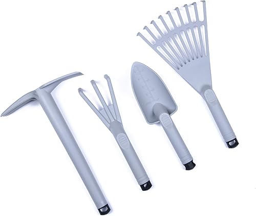 Mintra - Juego de herramientas de jardín (gris)