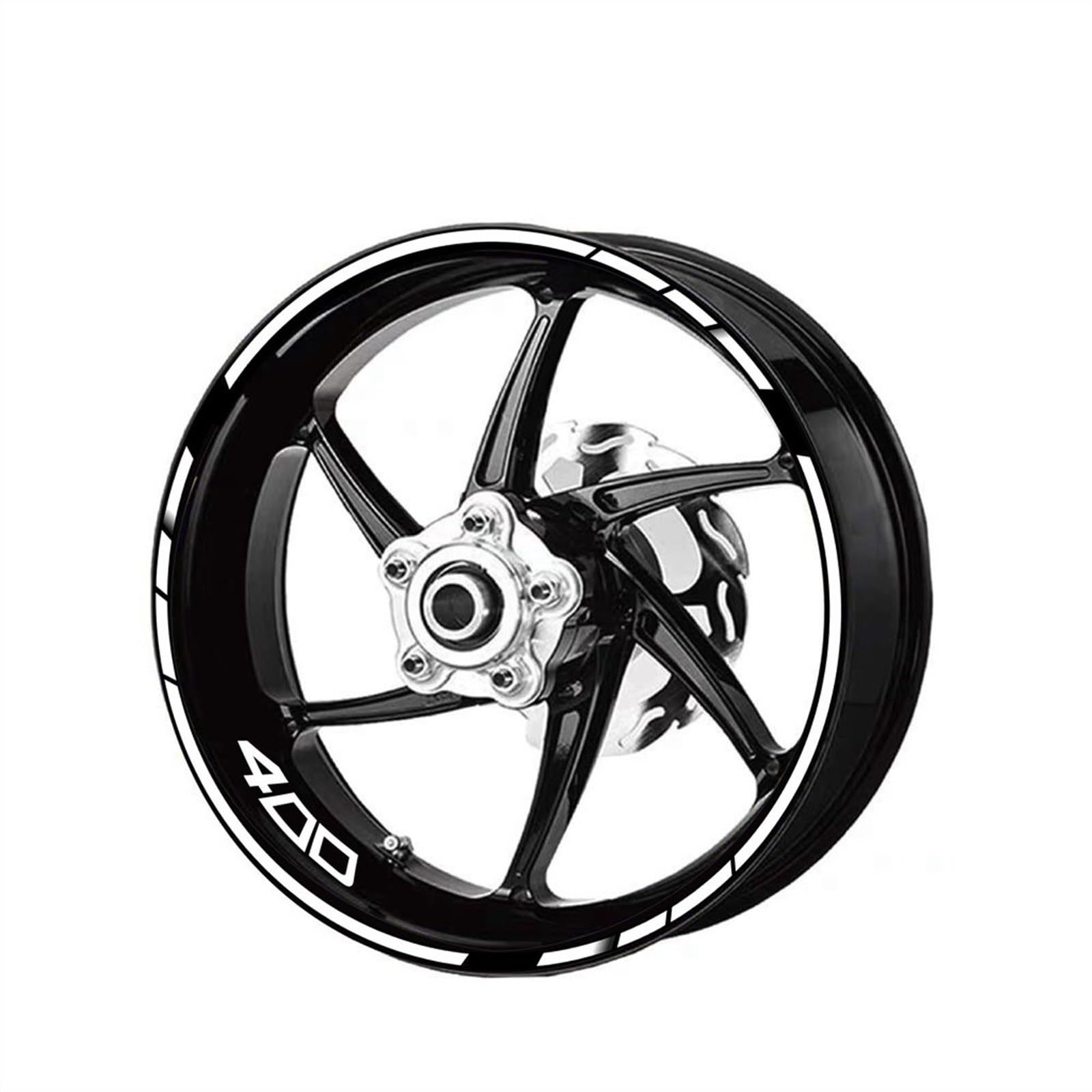 Stickers Motorcycle Accessories Wheel Stickers Reflective Decals Rims for Kawasaki Z400 Z-400 Z 400(Style 7)