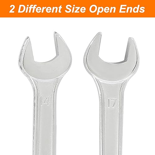 Miniatura 8 de Auvotuis Llave de extremo abierto de 0.236 in de grosor de 0.945 in x 1.063 in llave de extremo abierto doble para mantenimiento general, métrica