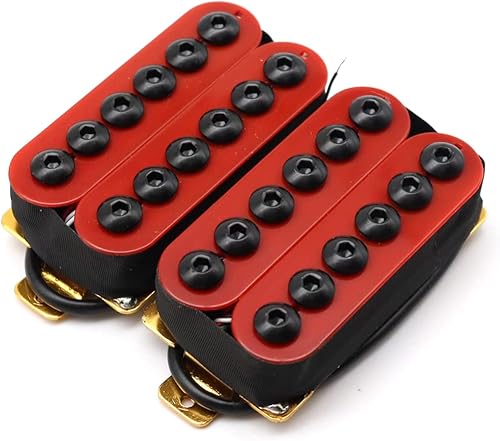Miniatura 8 de Alto rendimiento Invader estilo Guitarra Humbucker Pastillas de cerámica imán cuello y puente pastillas para piezas de guitarra eléctrica (blanco)