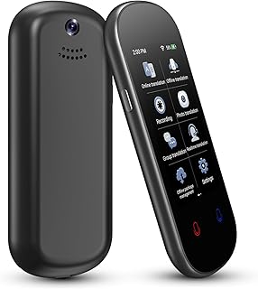 Vormor Language Translator Device 109 Languages Instant Two-Way Translator, Voice Translation Device Support Online/Offline/Photo/Recording Translation with 3”HD Full Touch Screen Portable Translator