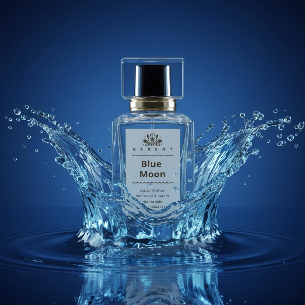 Essent Blue Moon Eau de Parfum 30 ml | Fresh Aquatic Blue Fragrance | Long Lasting Unisex Perfume Spray