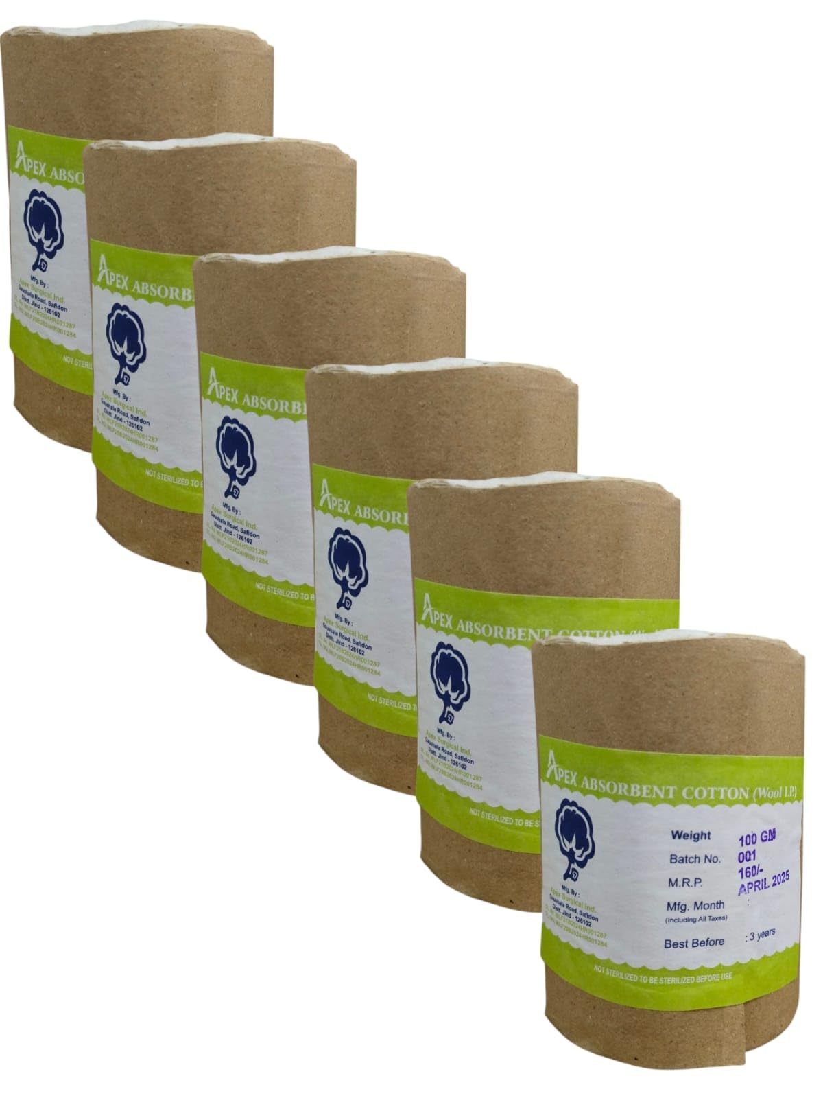 Makeup Remover Roll, Pack of 6 (White)