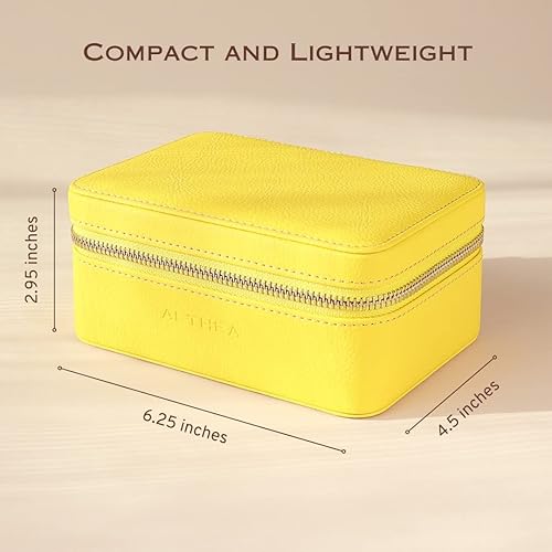 Miniatura 4 de Althea Joyero de viaje con tres cajas para aretes, anillos, pulseras y más, caja organizadora compacta 3 en 1, regalo, caja de almacenamiento de