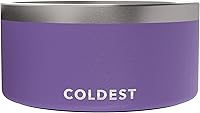 Vista 57 de Coldest Cuenco de metal antioxidante, antideslizante, 3 capas aisladas, acero inoxidable, perro, gato, mascota, antiderrames, sólido, para agua