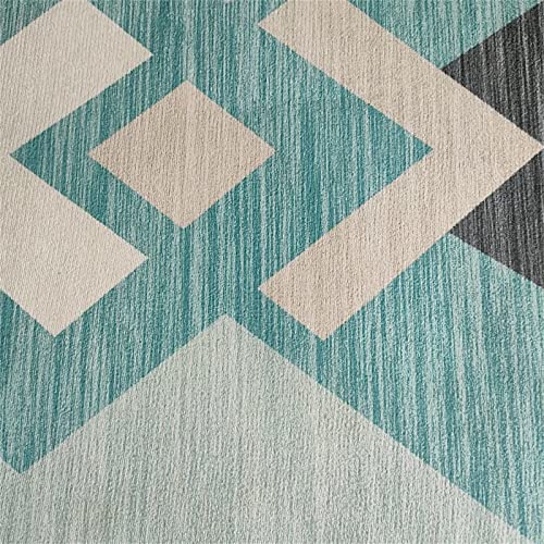 AU-OZNER vloerkleden woonkamer Blauw tapijt, ginkgo blad patroon kruipmat baby kruipen antistatisch eenvoudig tapijt keuken, blauw, 180x280cm - Afbeelding 3