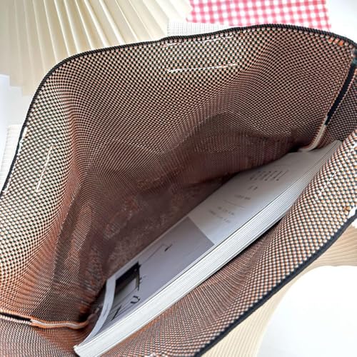 Large Capacity Casual Knitted Shoulder Bags Women Black3