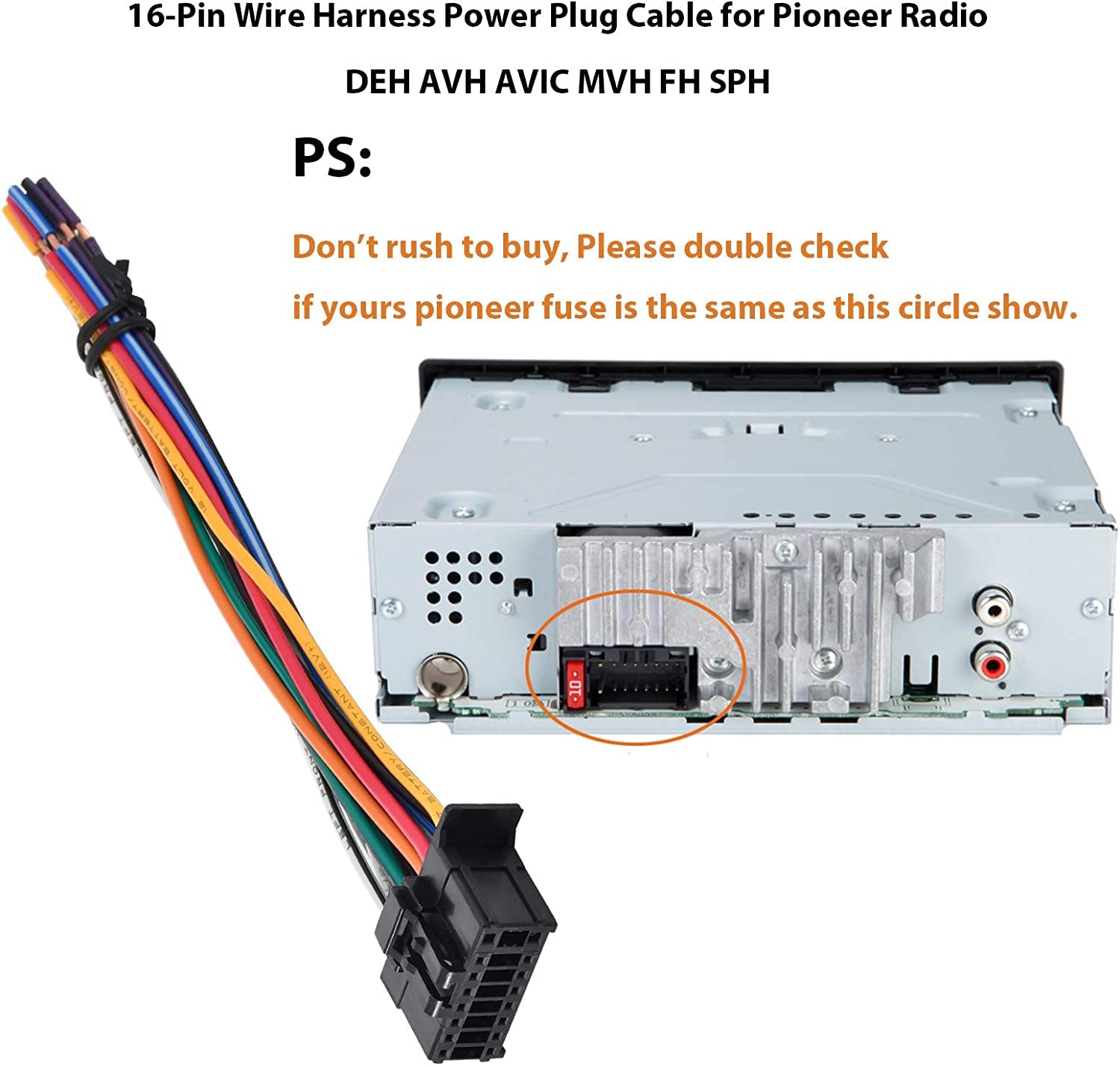 Cablaggio Stereo Auto Pioneer - Adattatore 16 Pin To Mini Iso 8pin, Per Veicoli Dal 2003 In Poi - Foto 10