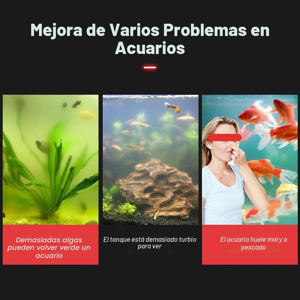 W Aclarador de agua ABS para acuario, Esterilizador UV 3/6/12/24 H con controlador de sincronización externo