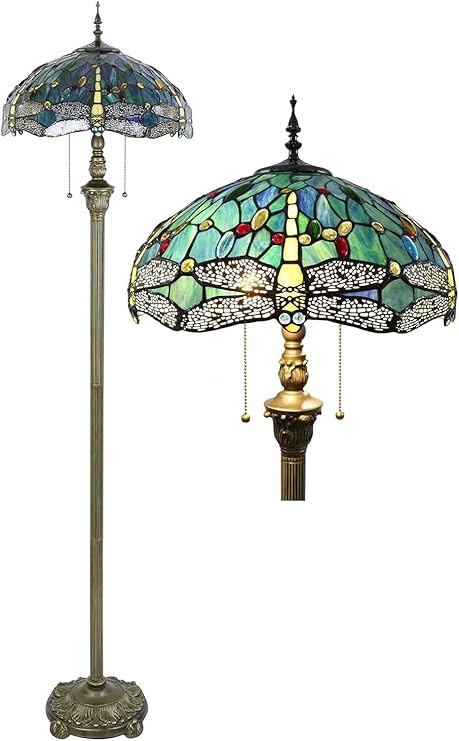 Artículos Vintage Decoración 10 Kinbolas Lámpara de pie Tiffany