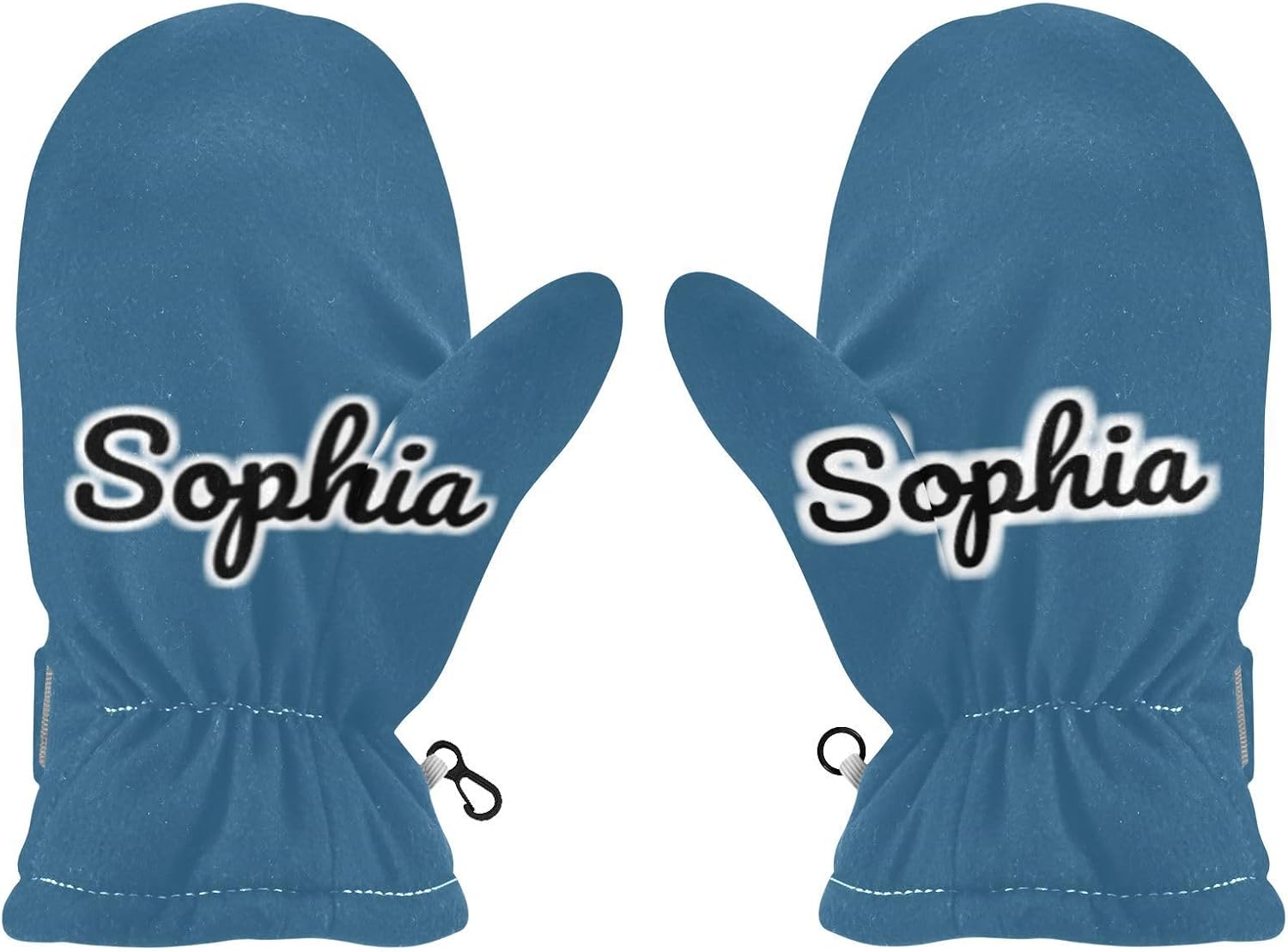 Custom Royal Blue Toddler Mittens Personalized Kids Mittens Infant Warm Snow Gloves for Baby Girls S