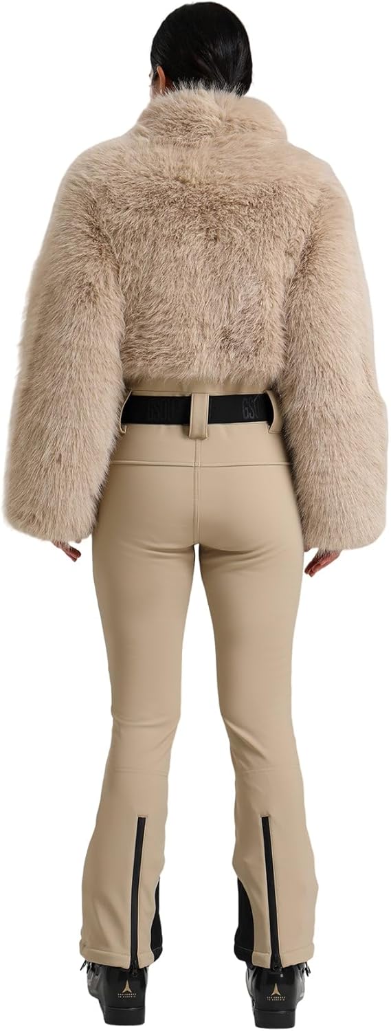 GSOU SNOW Women Ski Suit One Piece Snowsuit Snowboard Faux Fur Collar Slim Jumpsuit Jacket Insulated Windproof Outdoor Winter - Image 2