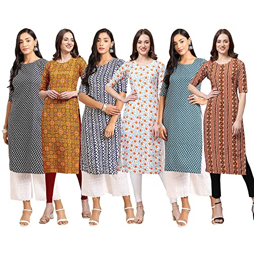 Image of Pinkmint Women's Crepe Digital Print Straight Kurta
