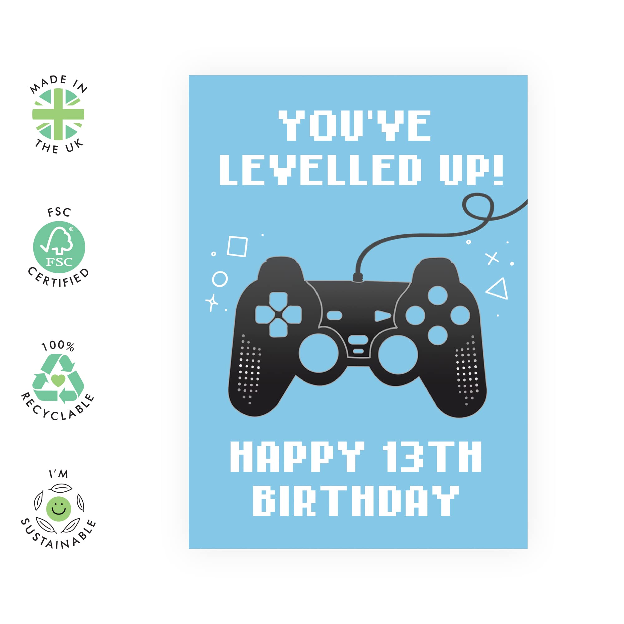 amazon-com-central-23-fun-13th-birthday-card-for-boys-you-ve-levelled-up-happy-thirteenth-birthday-thirteen-year-old-age-13-blue-greeting-card-for-gamers for Free Printable Happy 13th Birthday Cards Amazon.com : CENTRAL 23 Fun 13th Birthday Card for Boys - 'You've Levelled Up!' - Happy Thirteenth Birthday - Thirteen Year Old - Age 13 - Blue Greeting Card for Gamers - for Free Printable Happy 13th Birthday Cards