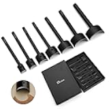 7 Sizes Leather Corner Punch, Half-Round Punch Set, Leather Belt Cutter End Punch Tool, Belt Cutting Tool, Leatherworking Tools for Strap Belts, Wallet, Bags (From15mm to 45mm)