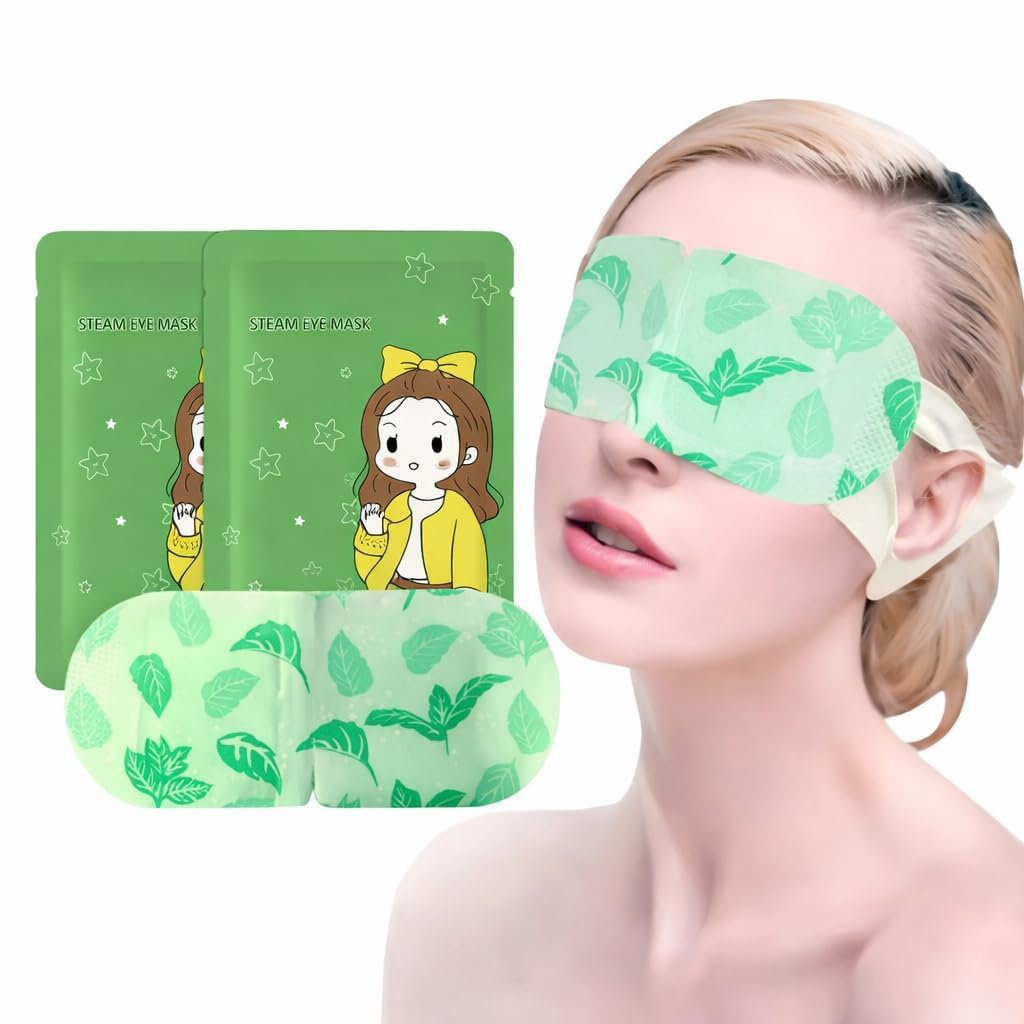 KRYLAR Steam Eye Mask for Dry Eyes&Fatigue Relief,Self Heating Warm Compress Mask,Disposable Sleep with Mint Aroma,Heated Patch for Puffy Eyes,Dark Circles,Stress Relief,Travel Care for Men&Women-image-28