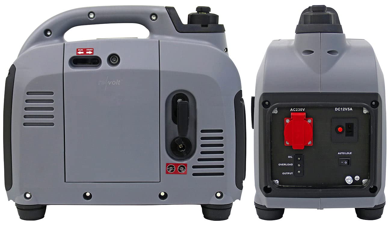 revolt Generatore inverter a benzina portatile 1000 W 230 V 12 V ZX-8102-675