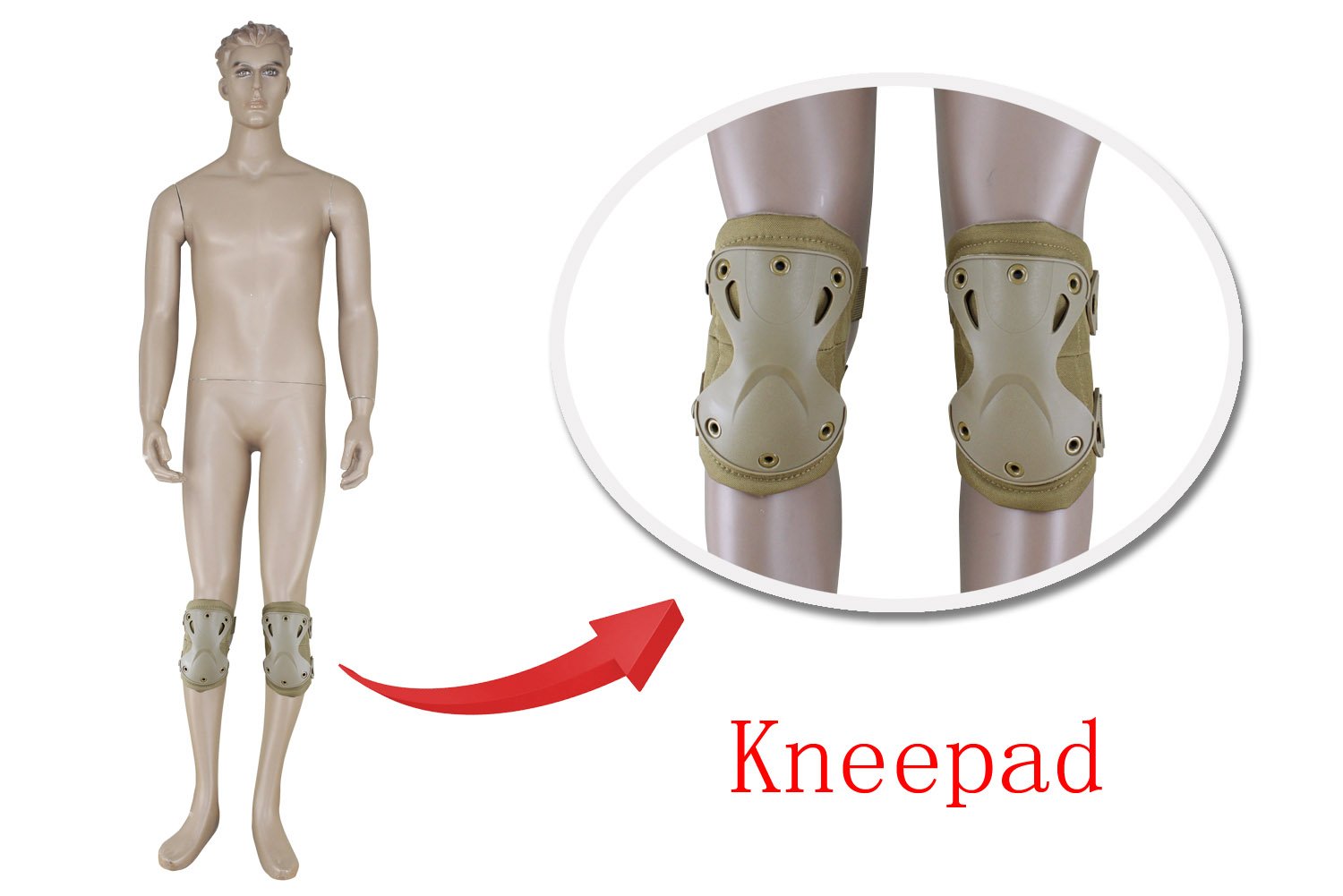 Tactical Sport Protective King Kong Gear Set Outdoor Multi Color Safety Kneepad Elbow for Military Airsoft Hunting — view 7