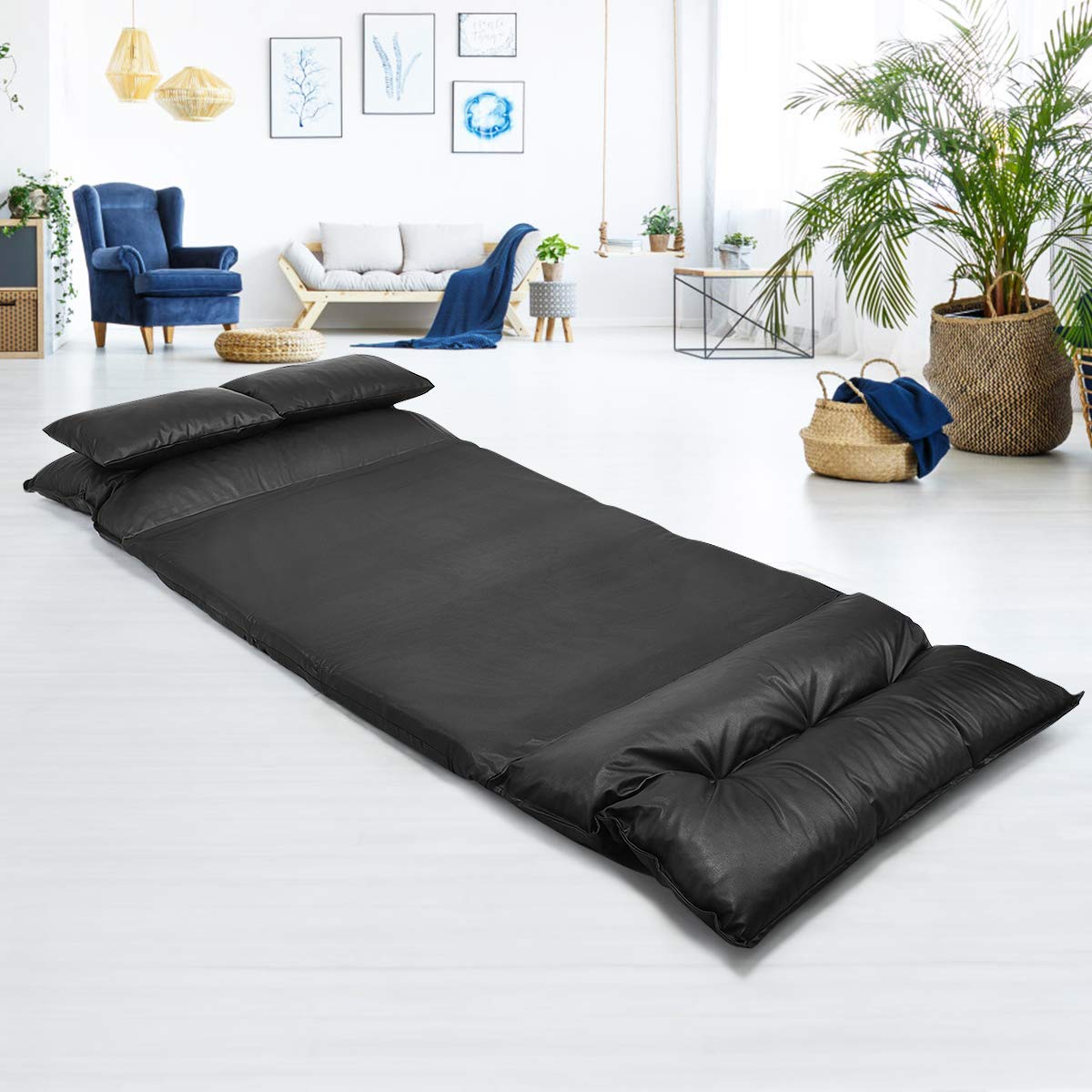 CASART. Floor Double Sofa Bed, 5 Positions Adjustable Folding Lazy