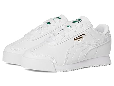 PUMA Kids Roma (Little Kid) Kids Shoes Puma White : 13 Little Kid M, Leather/Suede