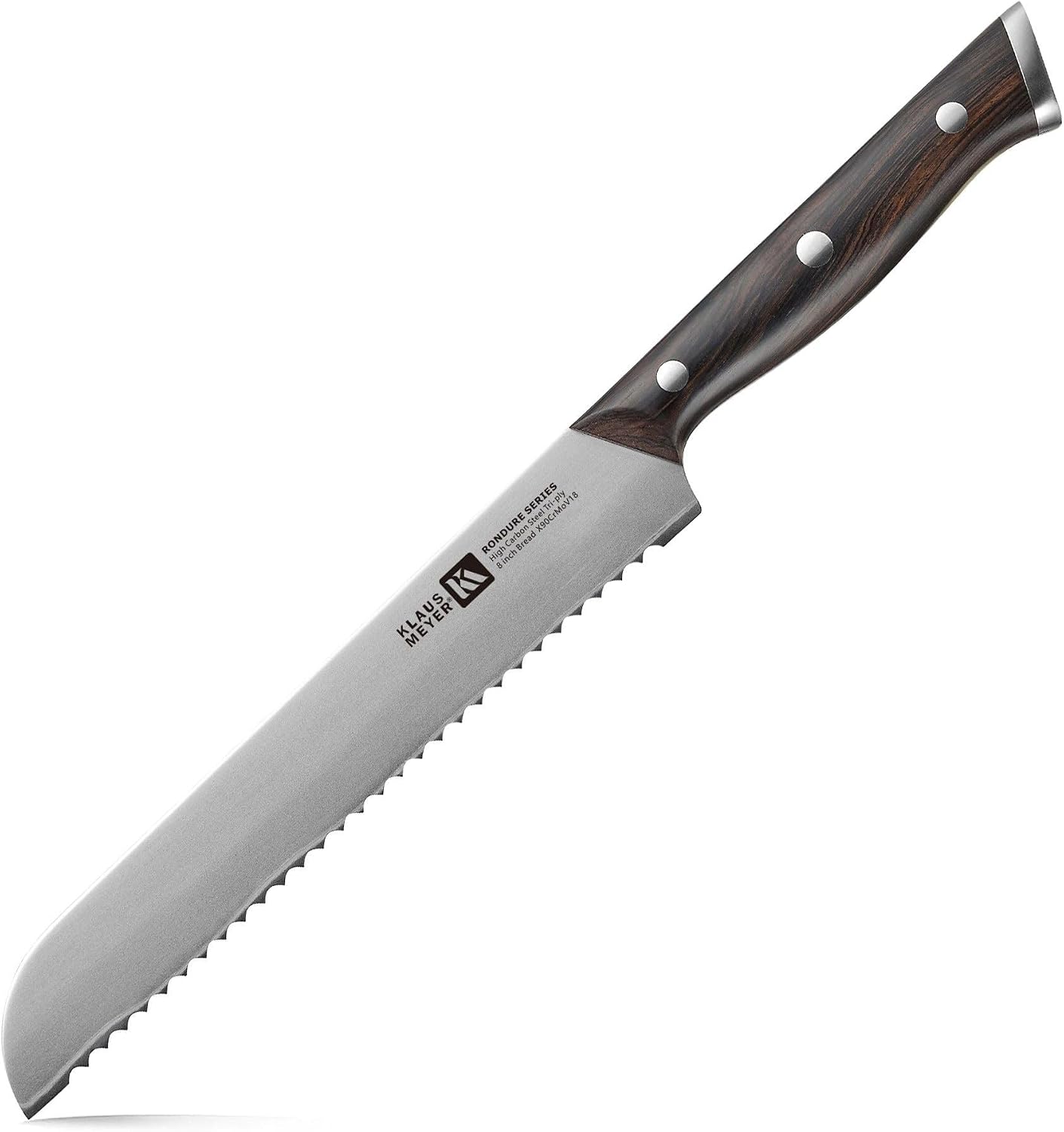 Klaus Meyer Rondure High Carbon Tri-ply Steel 8 inch Bread Knife