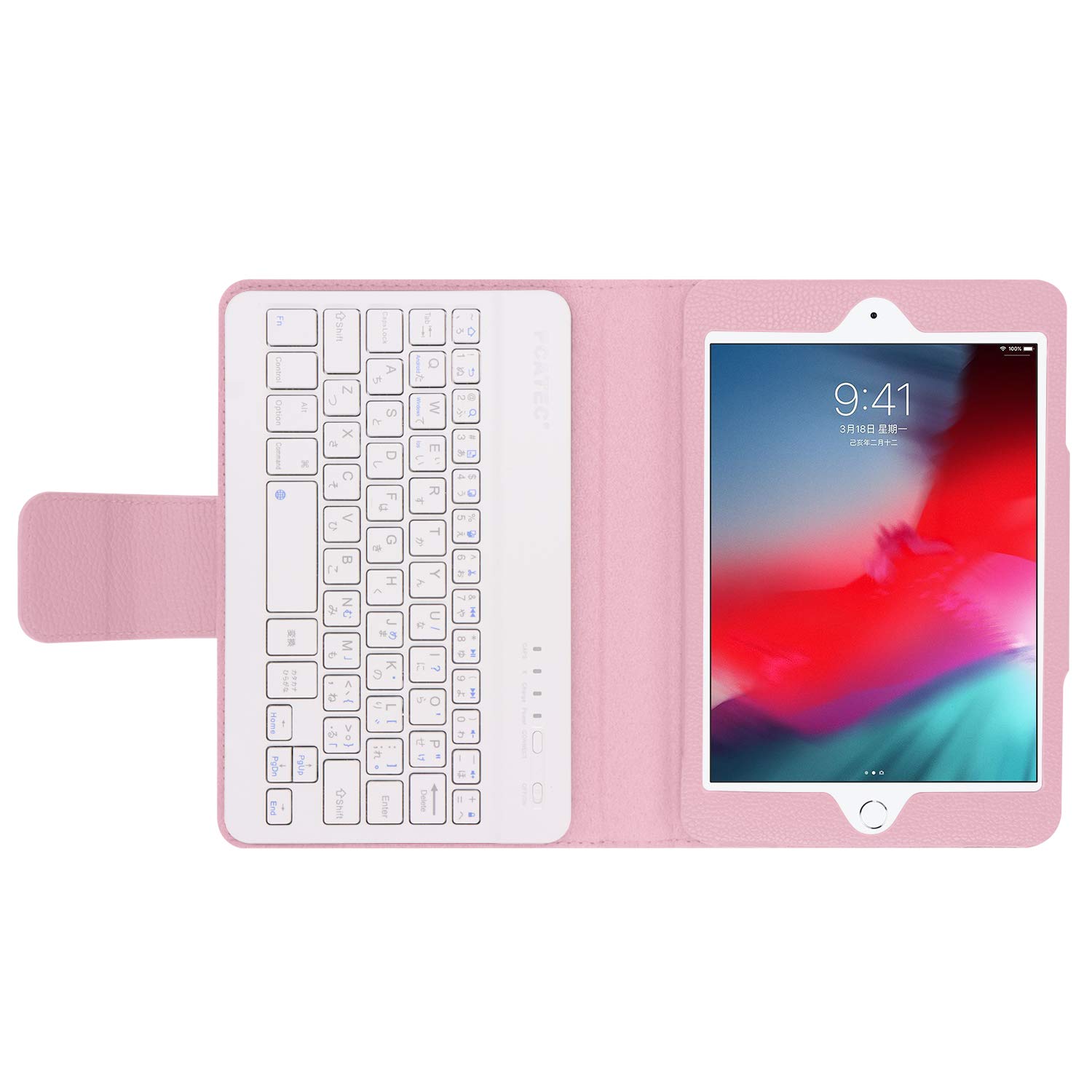 Amazon | ピーシーエーテック レザーケース付き Bluetooth キーボード