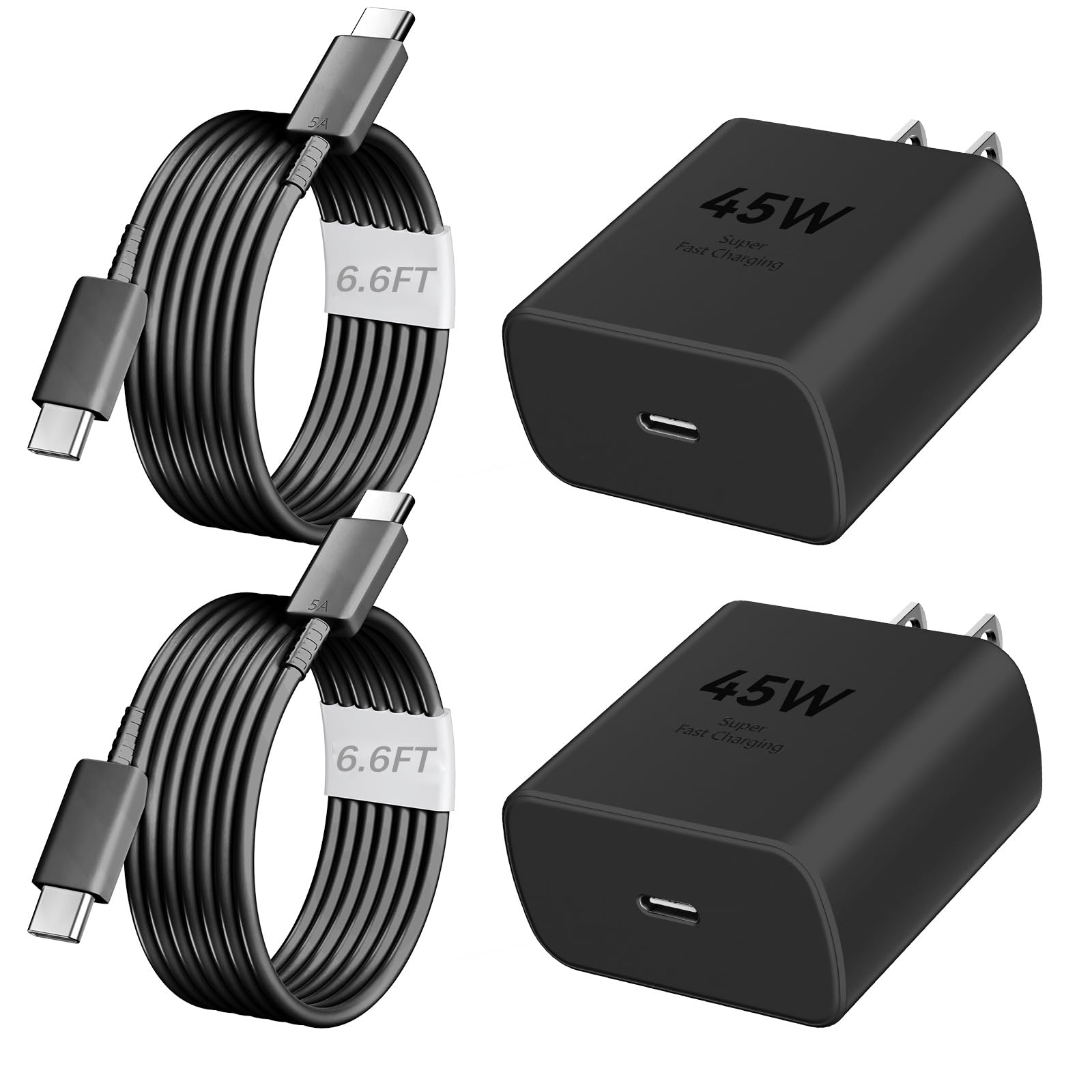Phone 17 16 Pro Max Charger Fast Charging 45W Super Fast USB C Charger Block with 6 6FT