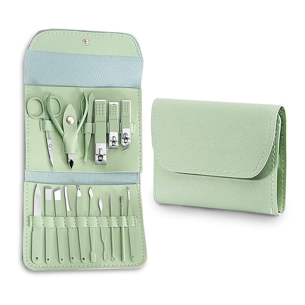 freshdcart fdca466 16-piece professional nail clippers set, stainless steel manicure pedicure set, manicure set for manicure and pedicure, cuticle cleaning, home, travel (multicolor, pack of 1)