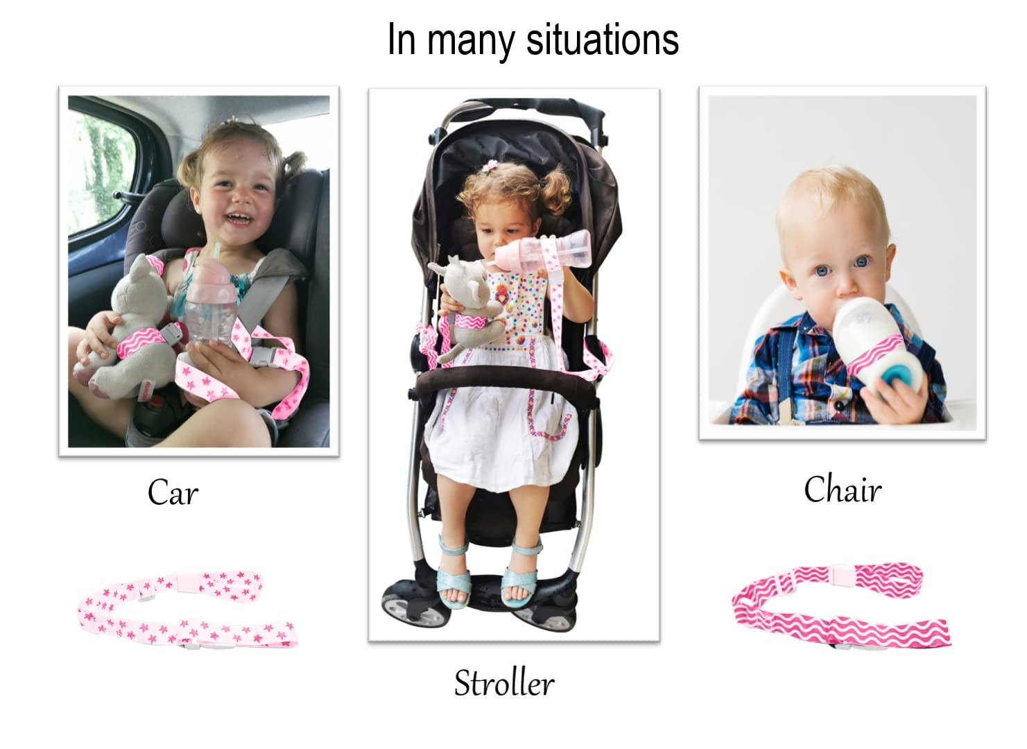 Set 2 Gancio Per Giocattoli E Biberon - Clip Regolabile Per Passeggino E Seggiolone - Foto 14