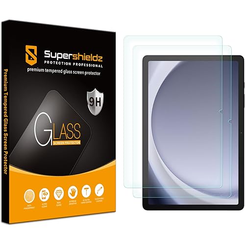 Supershieldz (2 Pack) Designed for Samsung Galaxy Tab A9+ / A9 Plus (11 inch) Screen Protector, (Tempered Glass) Anti Scratch, Bubble Free