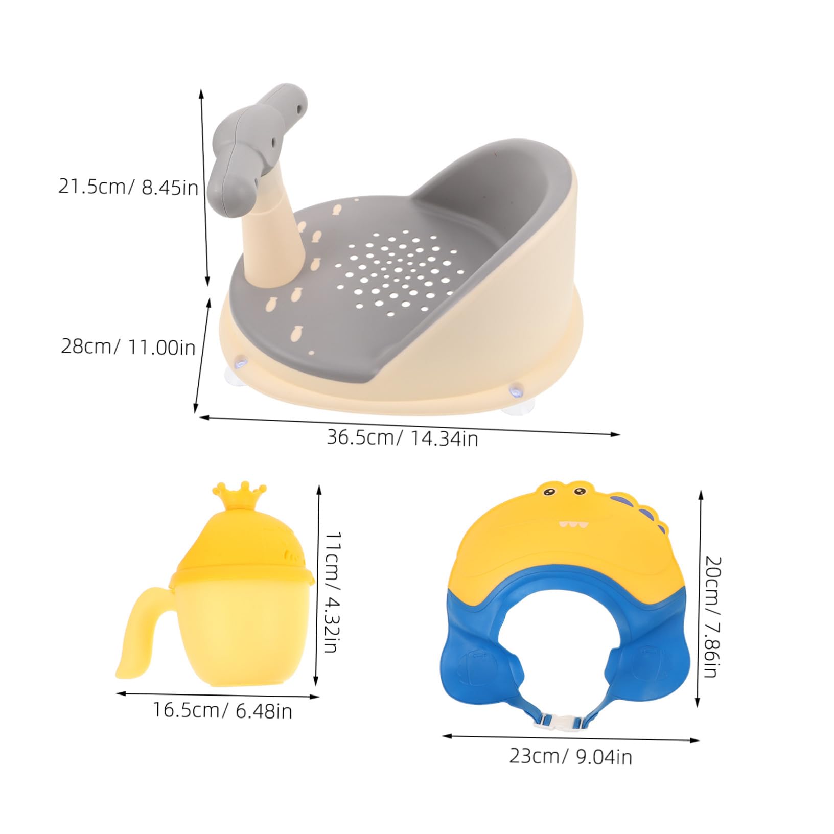 GARVALON Silla Baño Niña Antideslizante con Soporte Elevado para Recién Nacidos Asiento Adaptativo y Portátil para Baño Seguro y Cómodo