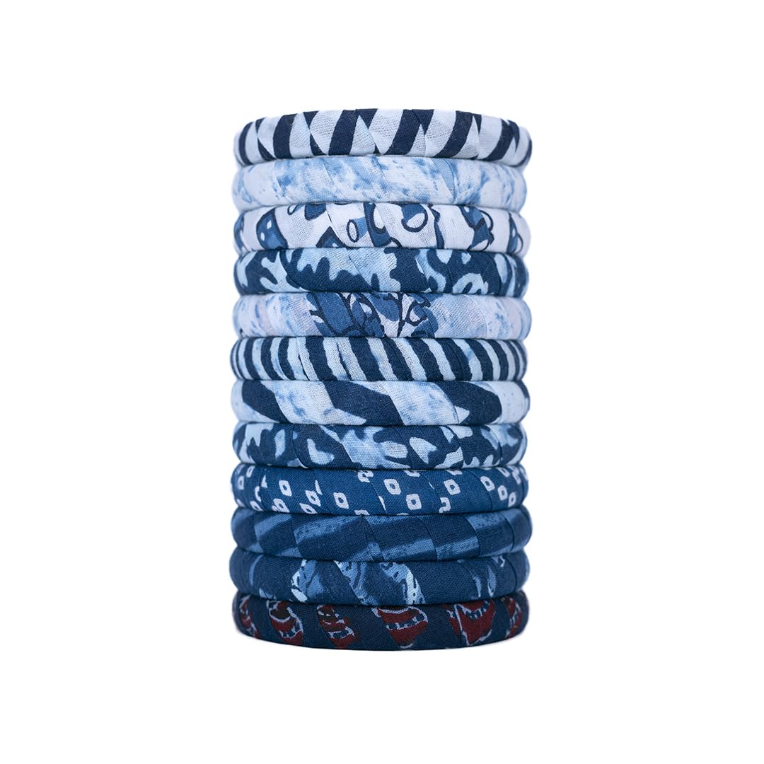 See full amazon price history chart for Taasha Craft Nadī́-A handcrafted Indigo Printed Fabric Bangles, Handcrafted Cotton Thread Bangle Set for Women & Girls Size 2.10 Set of (12 Bangles) Taasha Craft Nadī́-A handcrafted Indigo Printed Fabric Bangles, Handcrafted Cotton Thread Bangle Set for Women & Girls Size 2.10 Set of (12 Bangles) (B0D9BYYSY4) Amazon Price History, Amazon Price Tracker