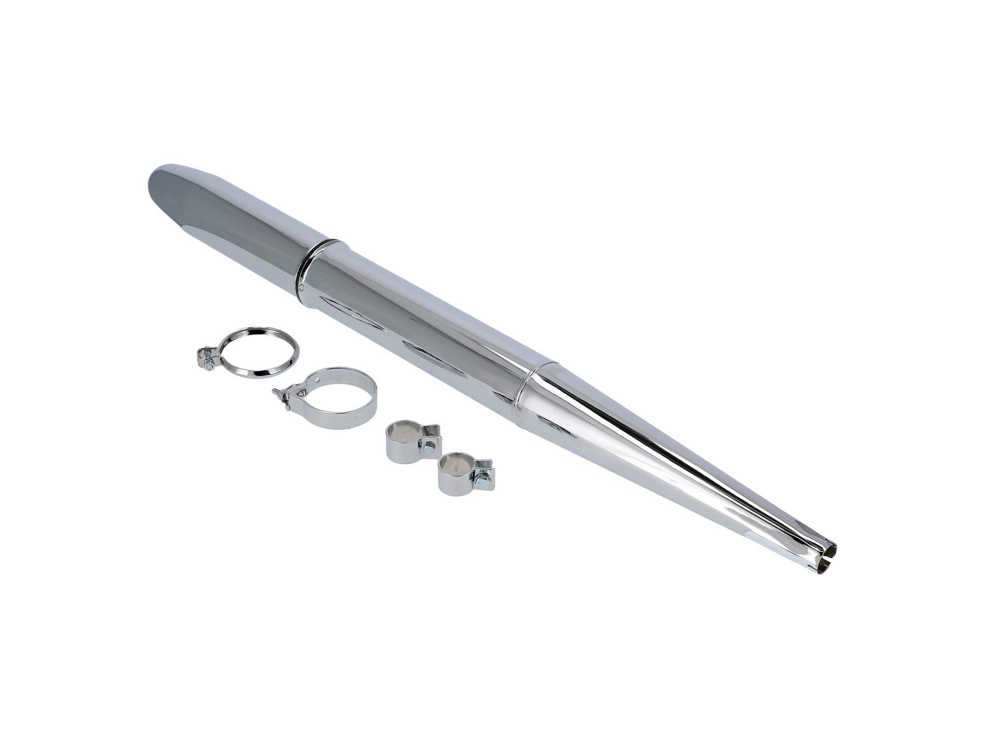 MZA Auspufftopf Spitztüte Blech 1,5mm Krümmerschelle Simson SR4-2 Star