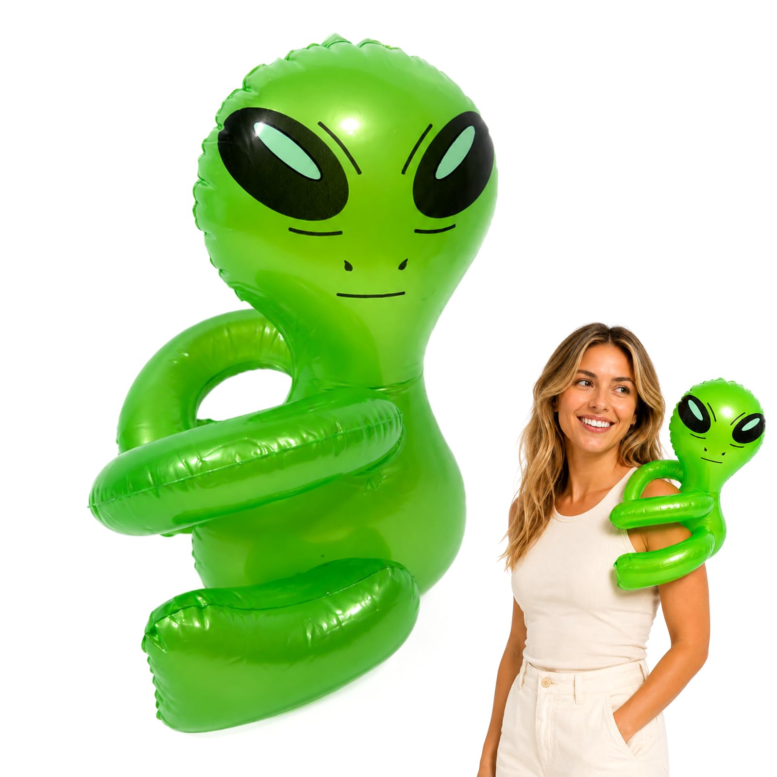 4 Pcs Inflatable Alien Shoulder Buddy Space Party Decorations