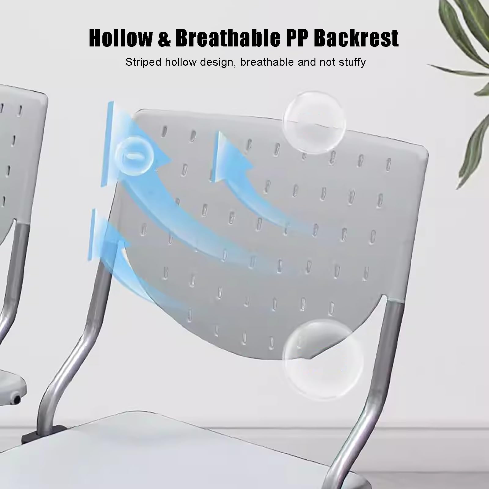 Banco de recepción con respaldo, asiento portátil plegable para estadio, silla de sala de espera de plástico para vestíbulo, patio y conciertos